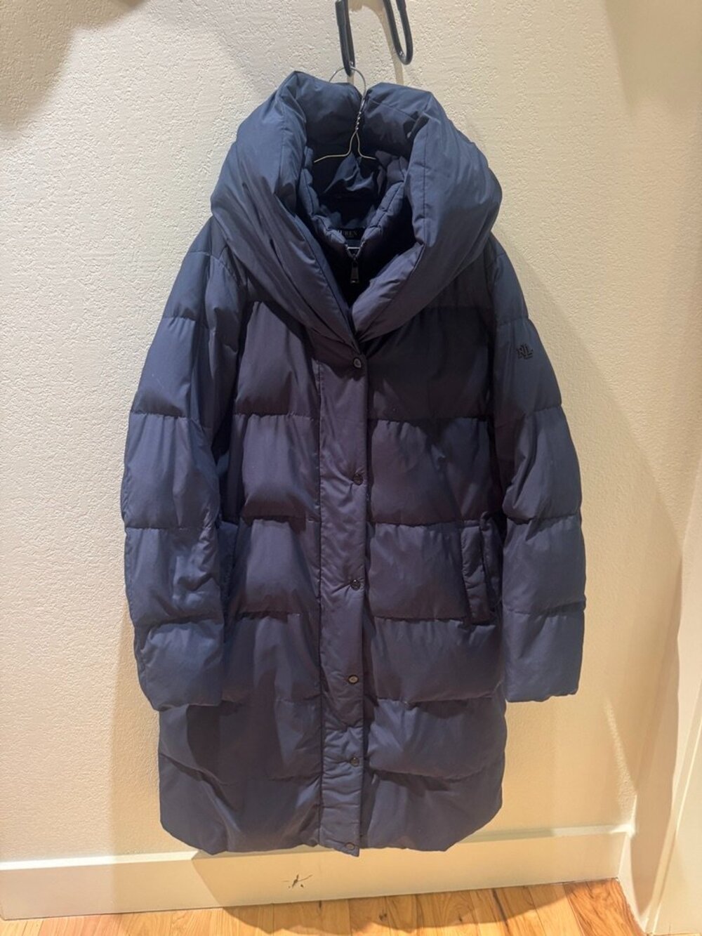 Lauren Ralph Lauren Navy Long Down Puffer Coat XL